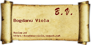 Bogdanu Viola névjegykártya